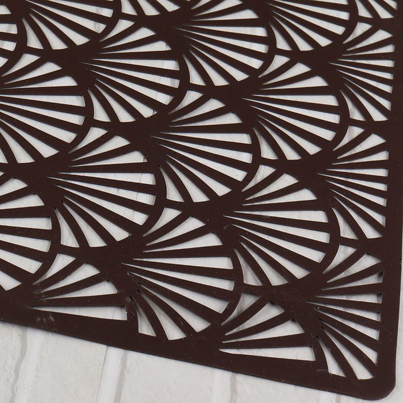 Top sale home restaurant hollow pvc place mat dinner mat