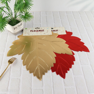 Low price leaves shaped non-slip dinner mat place mat