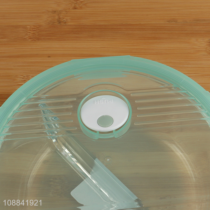 Hot sale round glass 2compartment food preservation box