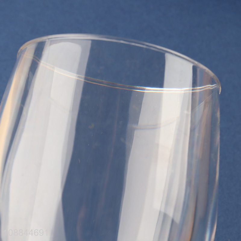 Yiwu Market Acrylic Wine Glasses Stemmed Plastic Wine Cup