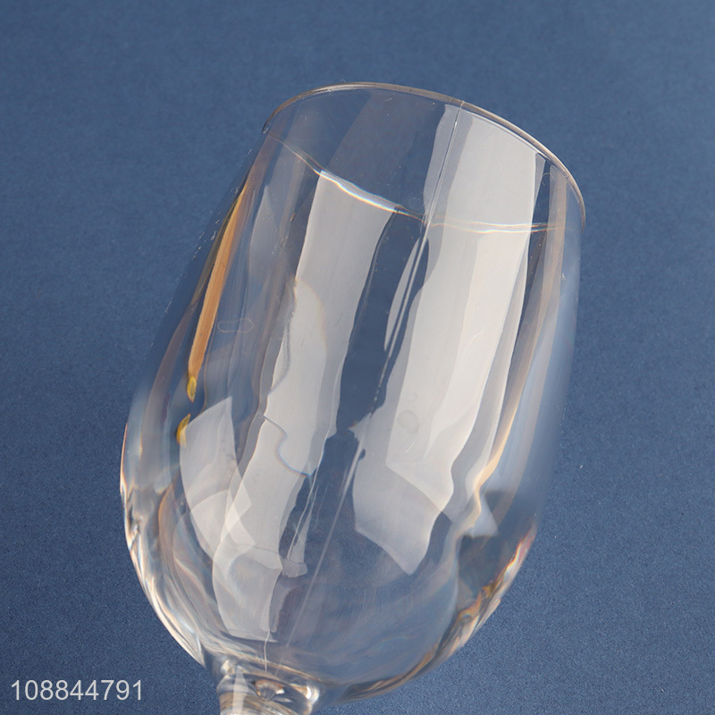 High Quality Sturdy Reusable Stemmed Acrylic Wine Glasses