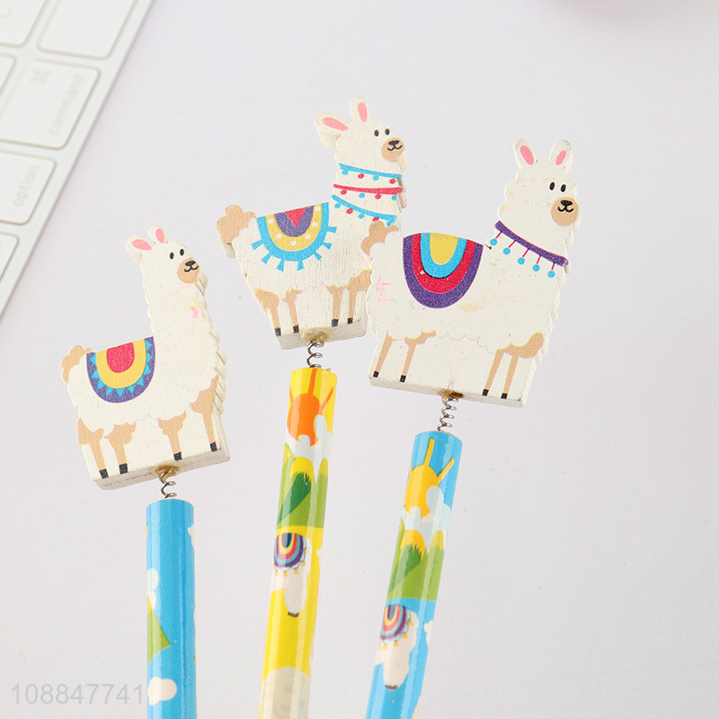 Good Quality Colorful Pencils with Cute Cartoon Toppers