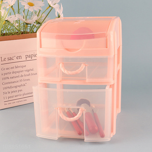 New product multi-function plastic storage drawer desktop organizer