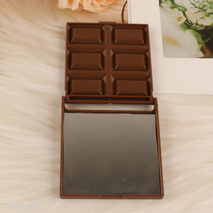 New product chocolate shape <em>makeup</em> <em>mirror</em> foldable compact <em>mirror</em>