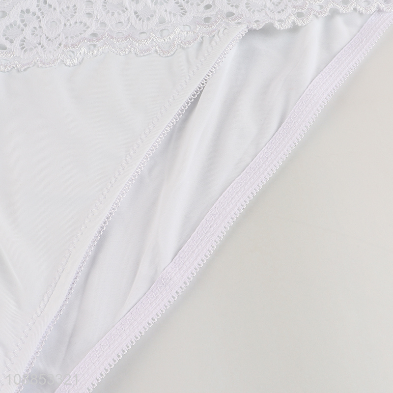 Yiwu market elastic lace nylon underwear briefs for women