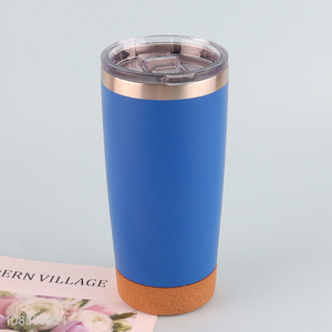Wholesale 20oz double walled stainless steel insulated coffee mug with cork bottom
