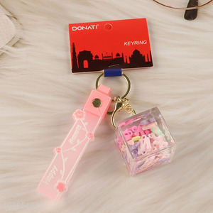 New product cute acrylic <em>key</em> <em>chain</em> handbag pendant wholesale