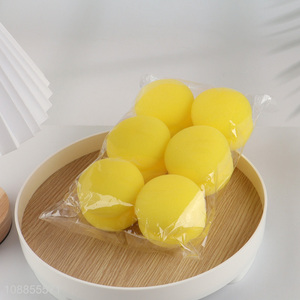 Top selling 6pcs yellow ball shaped sponge hair roller wholesale