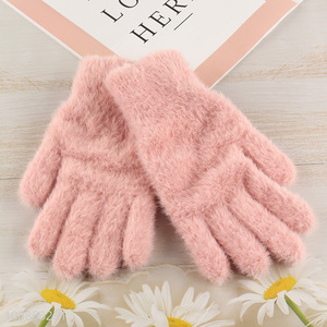 Good quality winter gloves comfortable fluffy gloves for men women