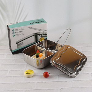 Good quality 2compartment stainless steel lunch box for sale
