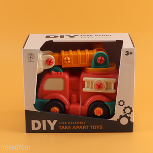 China factory <em>diy</em> disassembly fire truck <em>toys</em> for children