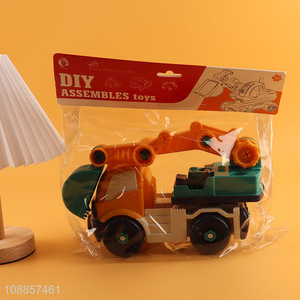 Yiwu market kids <em>diy</em> free assembly take apart <em>toys</em> excavator <em>toys</em>