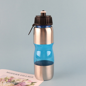 New Product 600ML Stainless Steel Plastic Sports Water Bottle