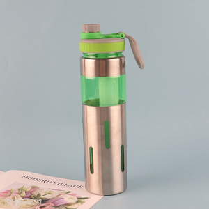 China Imports 700ML Stainless Steel Plastic Sports Water Bottle