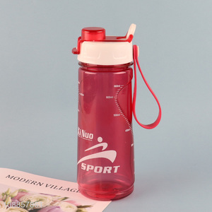 Wholesale 660ML Leakproof Plastic Sports Water Bottle with Handle