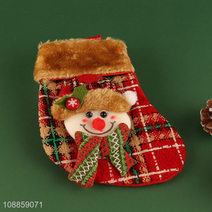 Wholesale Plaid Christmas Stockings Christmas Tree Hanging Ornaments