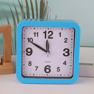 Most popular square blue students alarm clock table clock