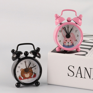 New arrival cartoon students kids alarm clock table clock