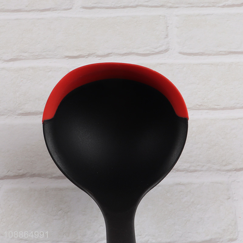 Good quality heat resistant silicone cooking ladle with long handle