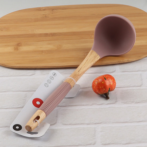 High quality heat resistant silicone serving ladle non-stick soup ladle