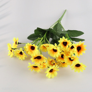 Top sale natural fake sunflower artificial flower for home decor