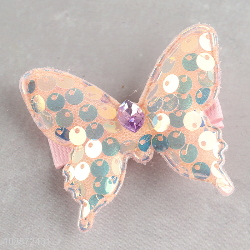 Top selling 2pcs delicate butterfly hair pin set wholesale