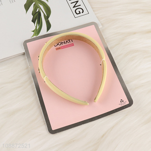 Good quality yellow girls hair hoop hair accessories wholesale