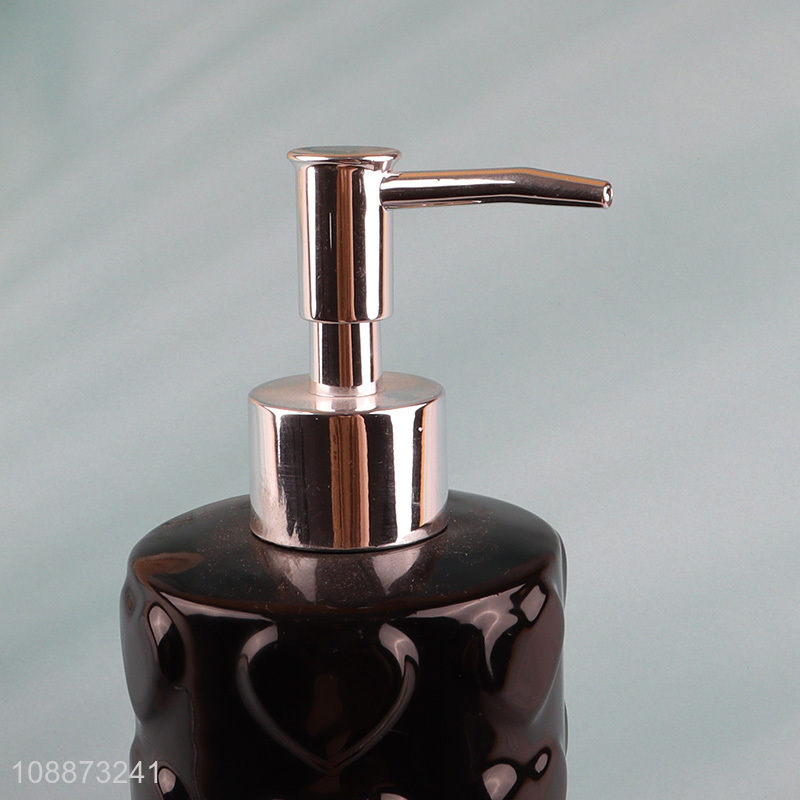 Online wholesale ceramic liquid soap dispenser ceramic shampoo bottle