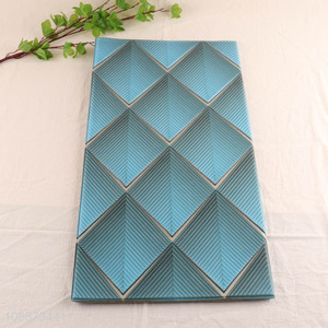 Top quality rhombus blue waterproof home wall sticker wallpaper