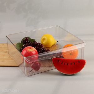 New product stackable plastic refrigerator organizer bin storage box