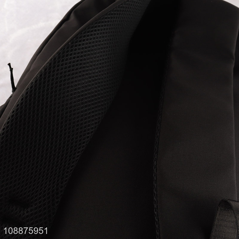 Good sale black large capacity polyester men casual sports backpack