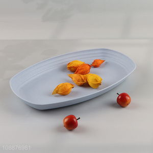 Good quality large wheat straw plastic <em>plate</em> fish <em>plate</em> for home restaurant