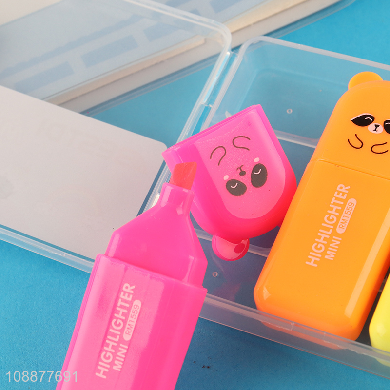 Most popular 5pcs non-toxic kids painting highlighter pen