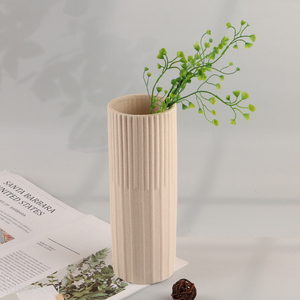 High Quality Ribbed Ceramic Vases for Home & Table Centerpieces