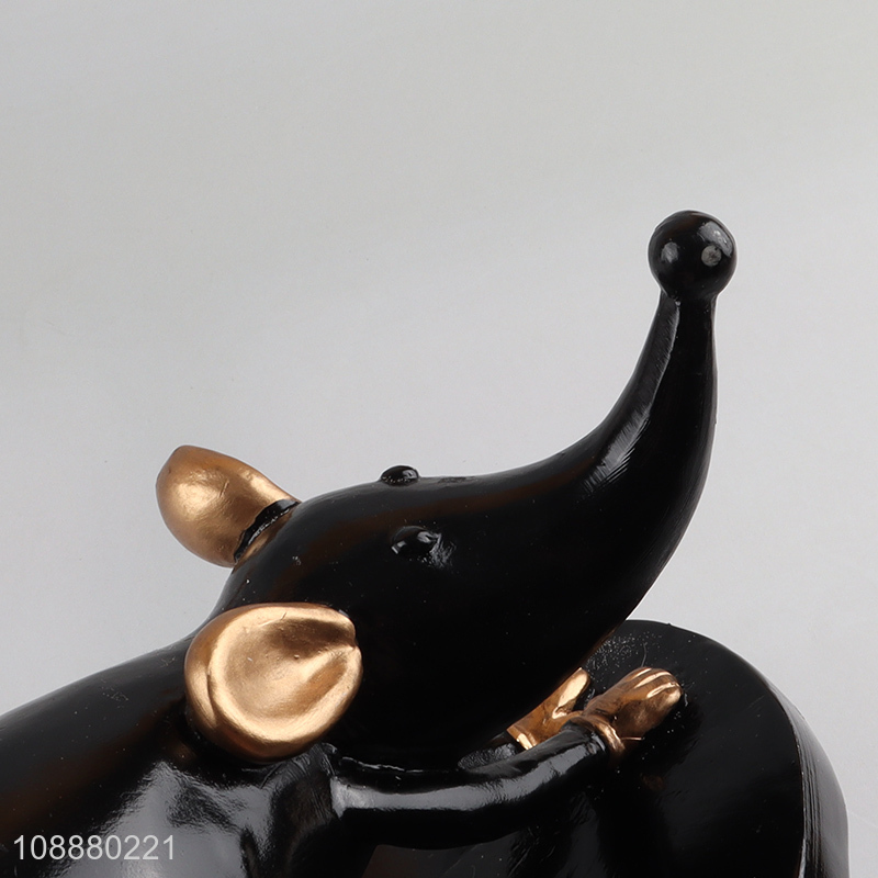 Good Quality Resin Mouse Figurine Statue for Office Table Centerpiece