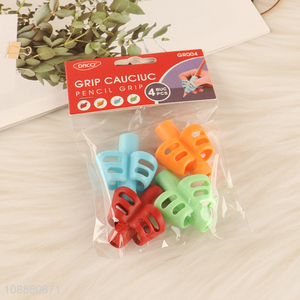 Yiwu market 4pcs children writing aid gel pencil grips