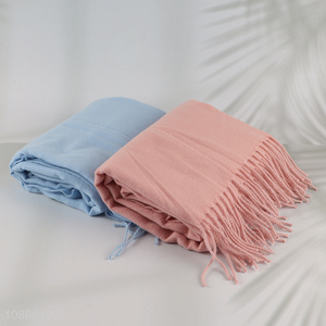 New product plain solid color <em>scarf</em> cashmere feel <em>scarf</em> for women