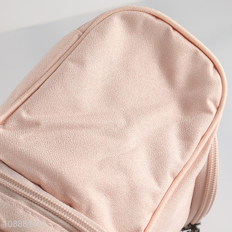 Good quality pink portable girls travel makeup bag cosmetic bag