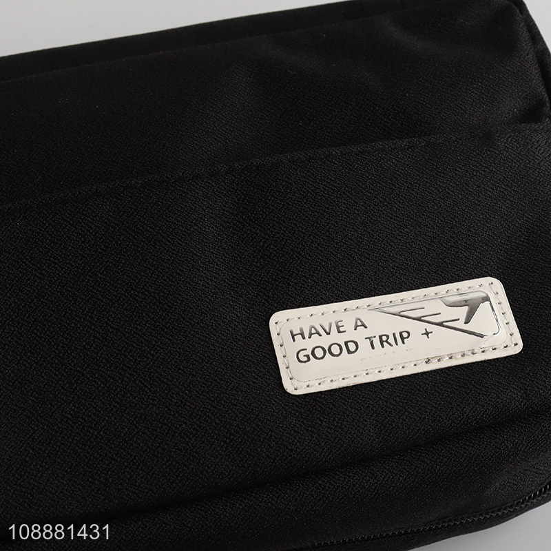 Good selling black makeup bag cosmetic bag for travel