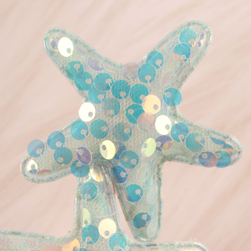 Yiwu market 2pcs starfish shaped kids girls hairpin hair accessories