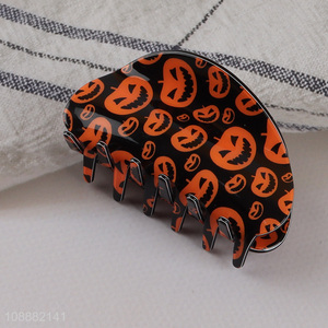 Wholesale Halloween Hair Clips Pumpkin Hair Claw Clips for Thick Hair