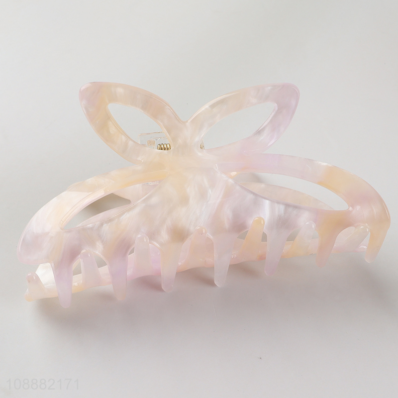 Hot Selling Durable Sturdy Non-Slip Acrylic Butterfly Hair Claw Clips