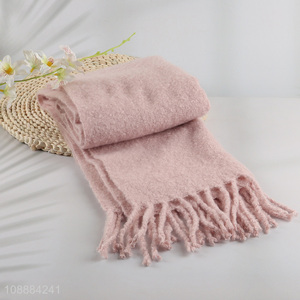 Wholesale Winter Warm <em>Scarf</em> Super Soft Fringe <em>Scarf</em> Women'S <em>Scarf</em>