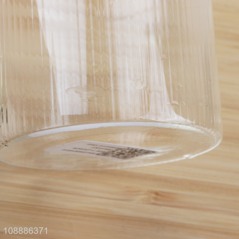 China factory clear unbreakable glass water cup drinking cup with handle