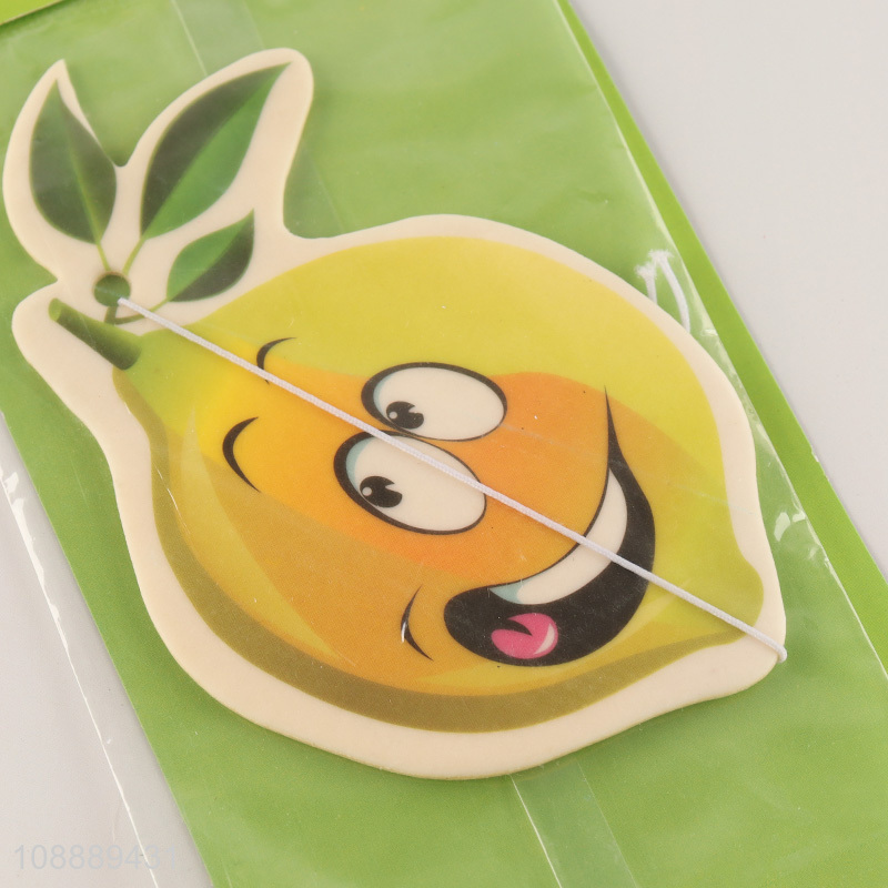 Factory Wholesale Lemon Scented Hanging Paper Car Freshener