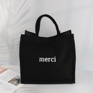 Factory price merci shoulder bag canvas tote bag custom printed handbag