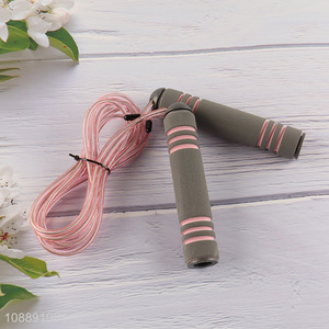 Wholesale skipping rope fitness jump rope with soft foam handles