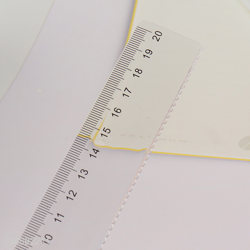 Hot selling transparent plastic straight ruler for home office school