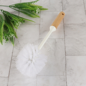 Wholesale toilet <em>bowl</em> brush bathroom toilet brush with bamboo handle