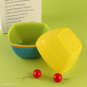 Factory price 4pcs plastic <em>bowl</em> set microwave safe soup salad bowls